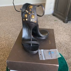 Gucci stiletto heels studded sandals